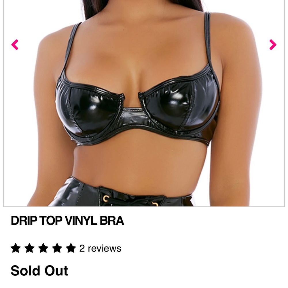 Rave Wonderland Drip Top Vinyl Bra for Raves